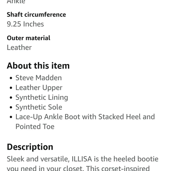 NWOT Ladies Size 9.5 Steve Madden Illisa Ankle Boot - Picture 7 of 7